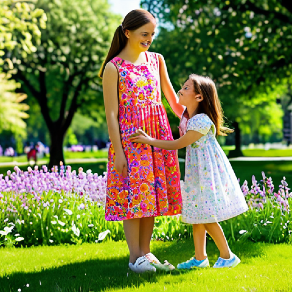 **
"A young girl with bright, curious eyes, fully clothed in a modest, colorful sundress, playing with her best friend in a sun-drenched park filled with blooming flowers, appropriate attire, safe for work, perfect anatomy, natural proportions, vibrant colors, family-friendly, professional photography, high quality, cheerful atmosphere."
**