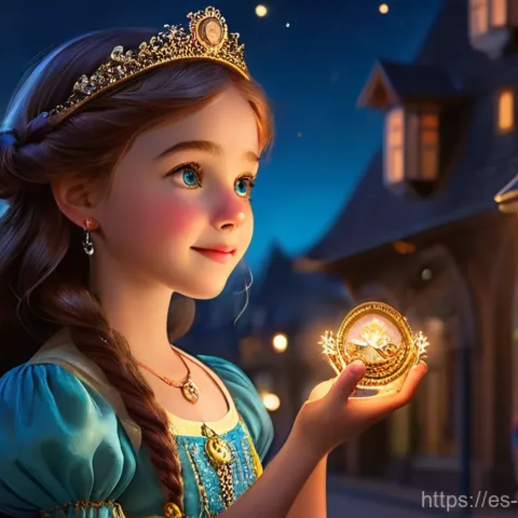 소피루비 주요 에피소드 - **"A whimsical jewelry shop at dusk, filled with sparkling gems, antique lockets, and vibrant ribbon...