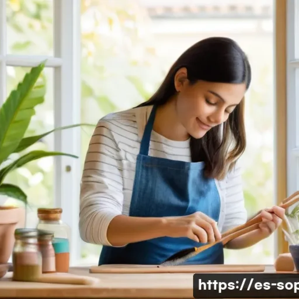소피루비 DIY 활동 - **Prompt 1: Serene Adult Crafting Moment**
    "A serene woman in her late 20s to early 30s, dressed...