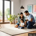 Home 22 소피루비와 부모의 반응 - A warm and modern family living room scene featuring a Hispanic father and mother engaging in open c...
